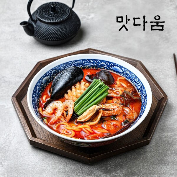 우주스토어,맛다움 고기짜장면 580g x 2팩 + 해물짬뽕 2팩