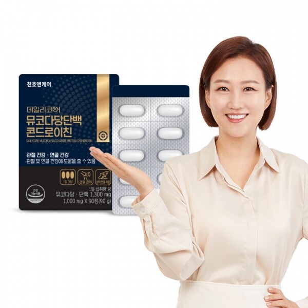 우주스토어,[가정의 달] [1+1] 데일리코어 뮤코다당단백 콘드로이친 1,000mgx90정(총 180정)+쇼핑백 증정