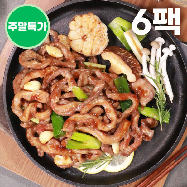 우주스토어,[주말특가][앵콜특가] 잡내 NO 우리집이 소막창 맛집 소막창 180g x 6팩(마늘맛,매운맛)