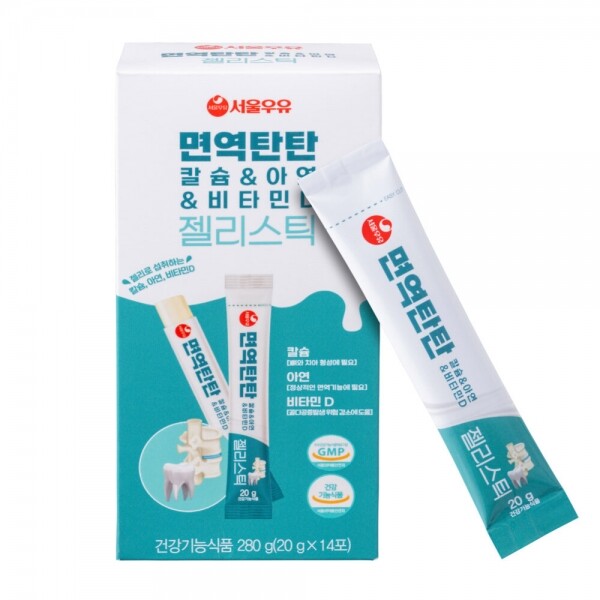 우주스토어,[가정의 달] 서울우유 면역탄탄 칼슘&아연 비타민D 젤리스틱 14스틱