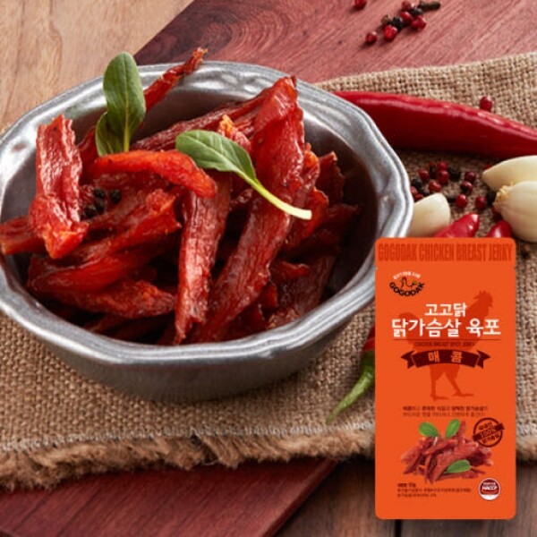 우주스토어,하담푸드 고고닭 닭가슴살 육포 50g X 10팩  (순수/매콤) 선택가능