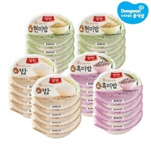 동원 양반 밥 130g 3종 (일반 8+현미 8+흑미 8) 24개