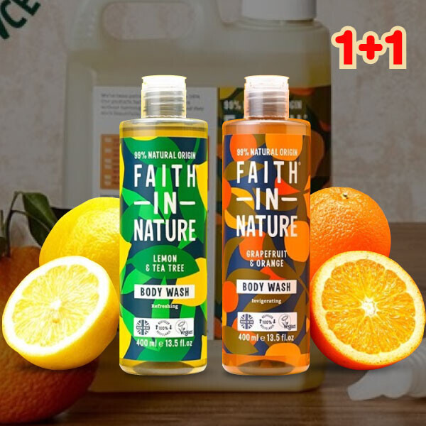 우주스토어,[가정의 달][비건인증][1+1] 페이스인 네이쳐 약산성 바디워시 400ml