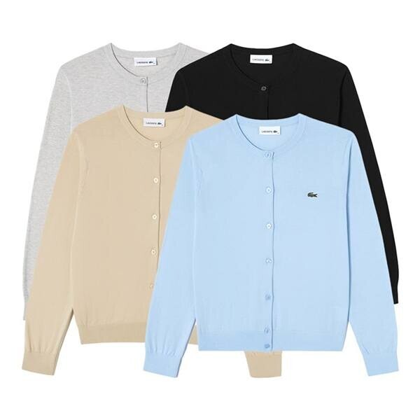 우주스토어,[라코스테] 25SS 여성 베이직 크루넥 가디건 AF132E-55G (4COLOR)