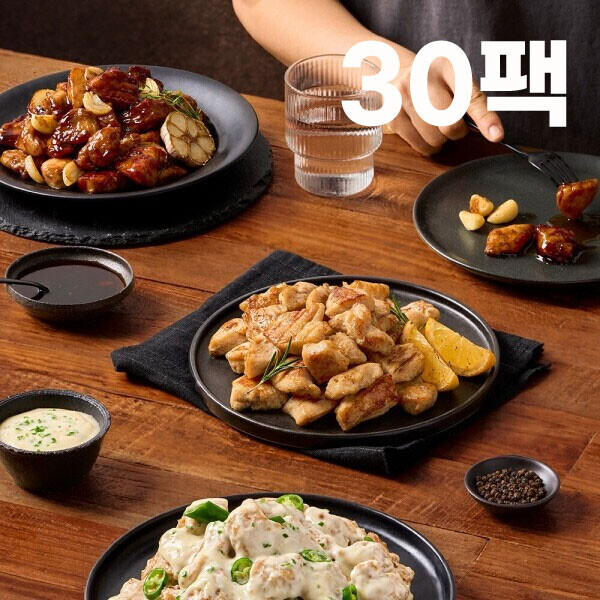 우주스토어,촉촉단백 닭가슴살 30팩 (오리지널/왕갈비/떡볶이/청양마요)