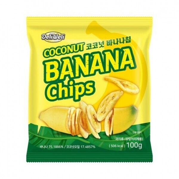 우주스토어,[우주특가][소량재고][50개한정]  델리웰리 코코넛 바나나칩 100g x 20봉 (총 2kg)