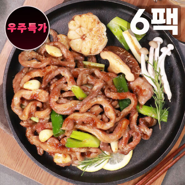 우주스토어,잡내 NO 우리집이 소막창 맛집 소막창 180g x 6팩(마늘맛,매운맛)
