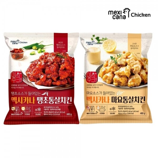 우주스토어,[멕시카나] 바삭한 통살 땡초치킨 1팩 + 마요치킨 1팩 세트